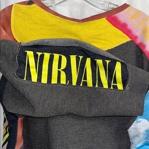 Custom thrift flip Nirvana sweatshirt